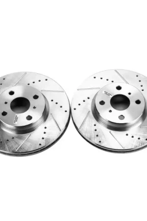 Power Stop 12-18 Toyota Yaris Front Evolution Drilled & Slotted Rotors - Pair Time-Limited