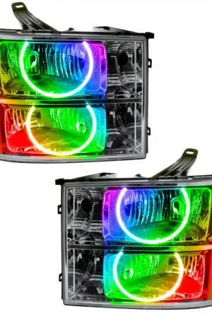 Oracle 07-13 GMC Sierra SMD HL - Round Ring Design - ColorSHIFT w/o Controller Worldwide Shipping