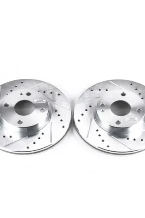 Time-Limited Power Stop 94-97 Mazda Miata Front Evolution Drilled & Slotted Rotors - Pair