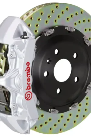 Brembo 04-08 S4 (B6/B7) Front GT BBK 6 Piston Cast 365x34 2pc Rotor Drilled-Silver Super Sale