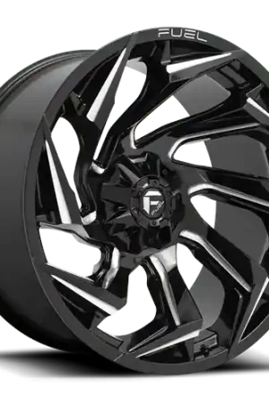 Final Sale Aluminum Wheels 17X9 Reaction D753 5 On 139.7/5 On 150 Gloss Black/Milled 110.1 Bore -12 Offset Fuel Off Road Wheels