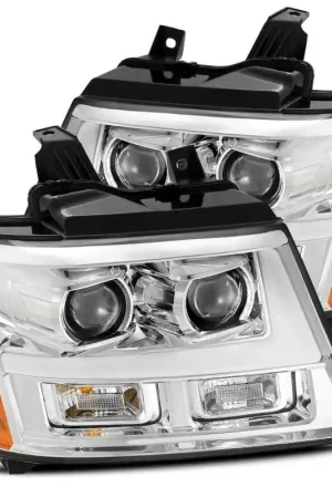 Affordable AlphaRex 07-14 Chevrolet Tahoe/Suburban LUXX Series LED Projector headlights Chrome w/DRL/Sequential