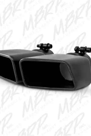 Free Returns MBRP Universal Tip 4.75inx 3in Rectangle Angled Cut 3in O.D. inlet Driver Side 7.375in length Black