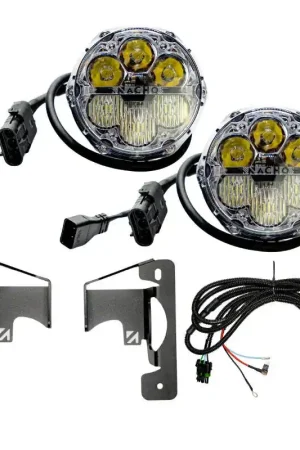 Markdown Nacho Lighting Jeep JL/JTNacho SAE Only White Plug N Play Fog Light Kit (3pc Bumper Kit)