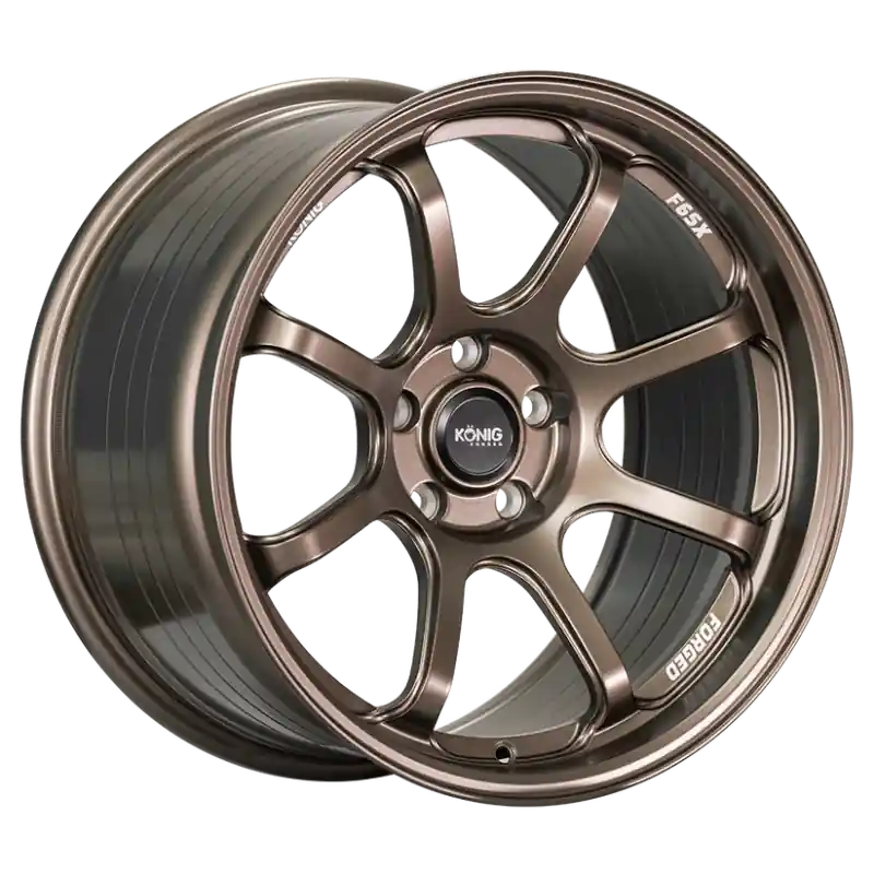 Konig Forged F6SX 18x10.5 5x114.3 ET25 Race Bronze Wheel (Knurled Bead) Professional Grade