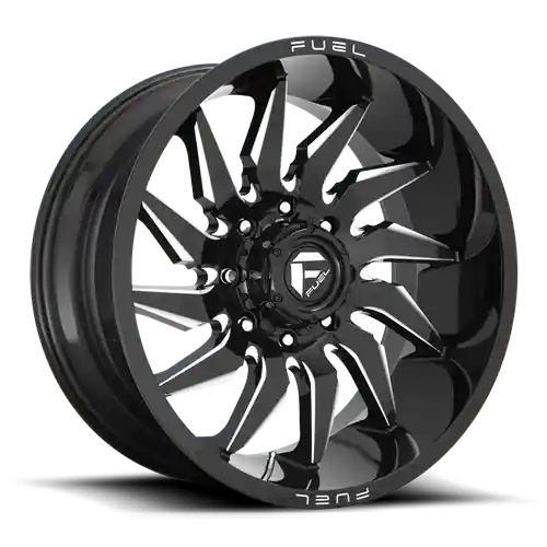 Fan Favorite Aluminum Wheels 24X12 Saber D744 5 On 127 Gloss Black Milled 71.5 Bore -44 Offset Fuel Off Road Wheels