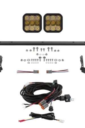 Diode Dynamics 14-23 Toyota 4Runner SS5 Stealth Grille LED 2-Pod Kit - Sport Yellow Combo Fast Shipping