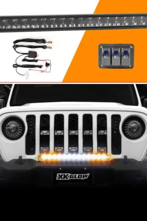 XK Glow Razor Light Bar Fog + Strobe + High Beam Driving Kit 20in Affordable