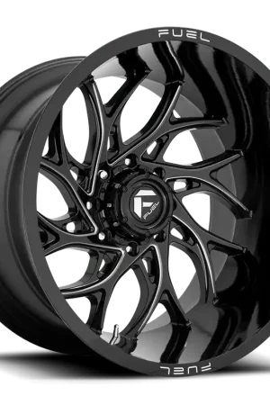 Order Now Aluminum Wheels 24X12 Runner D741 6 On 139.7 Gloss Black Milled 106.1 Bore -44 Offset Fuel Off Road Wheels