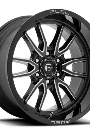 Aluminum Wheels 17X9 Clash 6 D761 6 On 135 Gloss Black Milled 87.1 Bore 1 Offset Multi Spoke Fuel Off Road Wheels Bulk Order