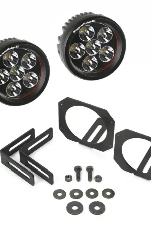 Rugged Ridge 07-18 Jeep Wrangler JK Bumper Mounted Circular LED Light & Mount Kit Authentic