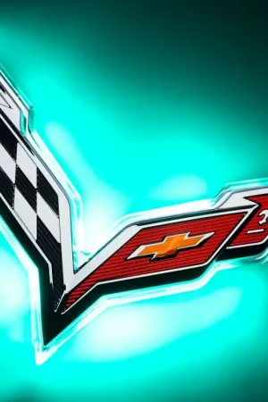Seasonal Sale Oracle Corvette C7 Rear Illuminated Emblem - Aqua
