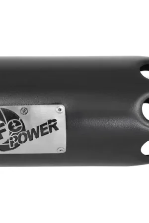 aFe Power Intercooled Tip Stainless Steel - Black 4in In x 5in Out x 12in L Clamp-On Same Day Shipping