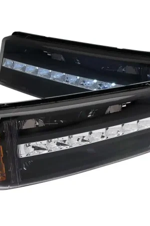 Price Cut ANZO 2003-2006 Chevrolet Silverado 1500 LED Parking Lights Black w/ Amber Reflector