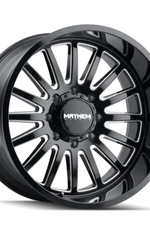 Mayhem 8114 Utopia 20x10 / 8x170 BP / -19mm Offset / 125.2mm Hub Black w/ Milled Spokes Wheel Buy Online