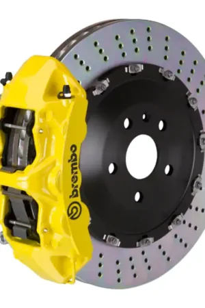Special Offer Brembo 15-18 M3 (CC Brake Equipped) Front GT BBK 6 Piston Cast 405x34 2pc Rotor Drilled- Yellow