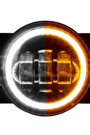 Buy Direct XK Glow 4in Fog Light JEEP 2pc Kit w/ Switchback Halo White DRL + Amber Turn Signal