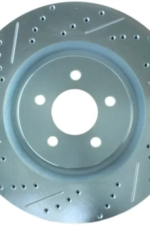 Premium StopTech Select Sport 07-10 Ford Shelby Slotted and Drilled Right Rotor