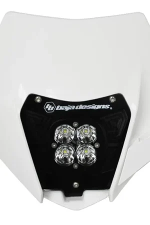 One Day Deal Baja Designs 14-16 KTM Headlight Kit AC w/Headlight Shell White Squadron Sport