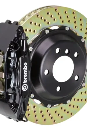 Instant Buy Brembo 04-17 WRX STi Front GT BBK 4 Piston Cast 2pc 355x32 2pc Rotor Drilled-Black