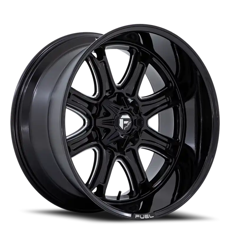 Aluminum Wheels 24X12 Darkstar FC853BE 5 On 114.3/5 On 127 Gloss Black/Milled 78.1 Bore -44 Offset Fuel Off Road Wheels Best Seller