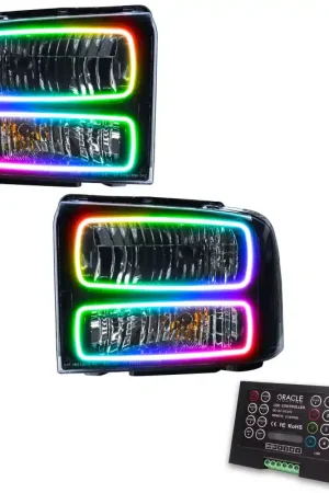 Oracle 05-07 Ford F-250/350 SMD HL - Black - ColorSHIFT w/ 2.0 Controller Price Cut
