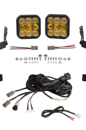 Diode Dynamics 21-22 Ford F-150 SS5 Bumper LED Pod Light Kit - Sport Yellow Combo Mega Sale