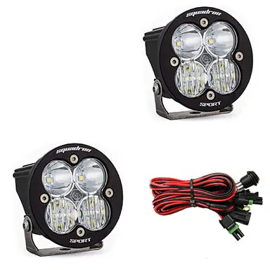 Fast Shipping LED Light Pods Clear Lens Driving/Combo Pair Squadron R Sport Baja Designs