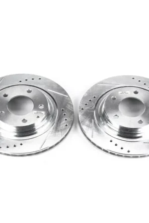 Discount Power Stop 93-95 Mazda RX-7 Rear Evolution Drilled & Slotted Rotors - Pair