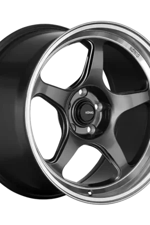 Order Now Konig Hyperspec 18x8.5A 5x114.3 ET43 Anthracite Metallic Wheel w/ Mirror Machined Lip (Knurled Bead)