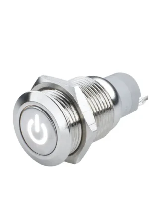 Oracle Power Symbol On/Off Flush Mount LED Switch - White Worldwide Shipping