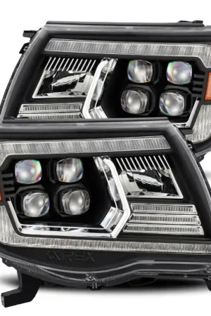 AlphaRex 05-11 Toyota Tacoma NOVA LED Projector Headlights Plank Style Alpha Black w/Activ Light/DRL Editor’s Pick