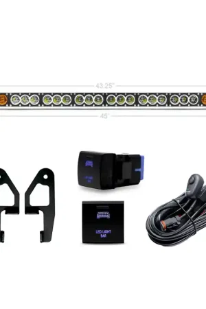 Brand New Cali Raised 2024+ Toyota Tacoma Premium Roof Rack Front Light Bar Kit - 43 In Dual Function