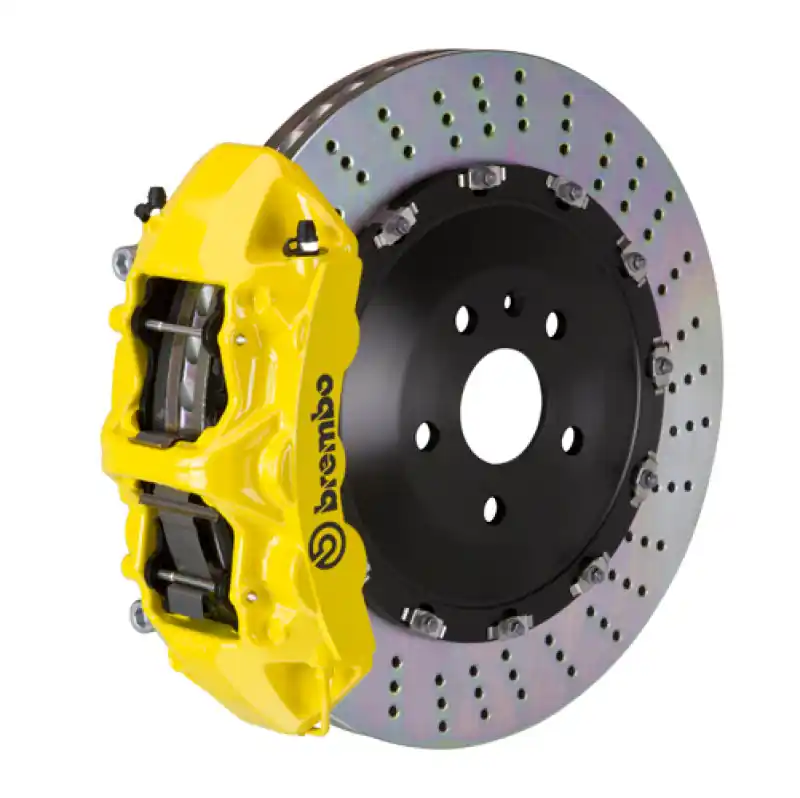 Brembo 25+ BMW X3 30 xDrive/BMW X3 M50 xDrive Fr GT BBK 6 Pist Cast 405x34 2pc Rotor Drilled- Yellow Genuine