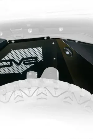 DV8 Offroad 07-18 Jeep Wrangler JK Front Aluminum Inner Fender w/ Rock Lights - Black Free Delivery