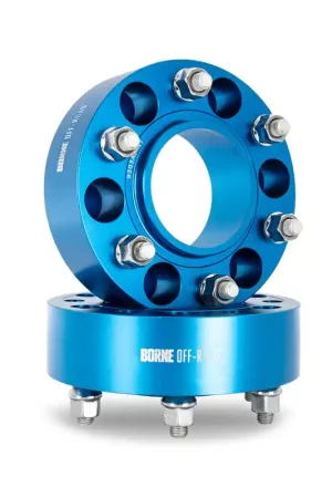 Worldwide Shipping Borne Off-Road Wheel Spacers - 6x139.7 - 93.1 - 50mm - M12 - Blue