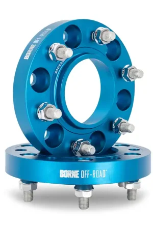Next Day Delivery Borne Off-Road Wheel Spacers - 6x139.7 - 93.1 - 30mm - M12 - Blue
