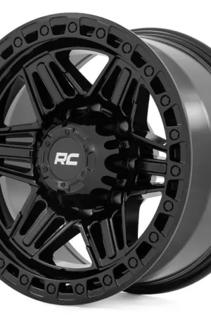 Rough Country 76 Series Wheel | Simulated Beadlock | Gloss Black | 17x9 | 6x5.5 | -12mm Trending