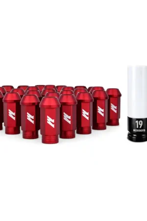 Mishimoto Aluminum Locking Lug Nuts M12x1.5 27pc Set Red Best Price