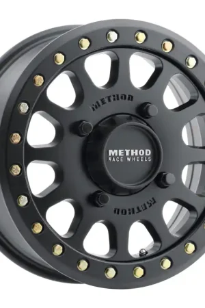 Method MR401 UTV Beadlock 15x6 / 5+1/53mm Offset / 4x156 / 132mm CB Matte Black Wheel Best Seller
