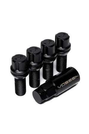 Vossen 30mm Lock Bolt - 14x1.5 - 17mm Hex - Cone Seat - Black (Set of 4) Money Back Guarantee