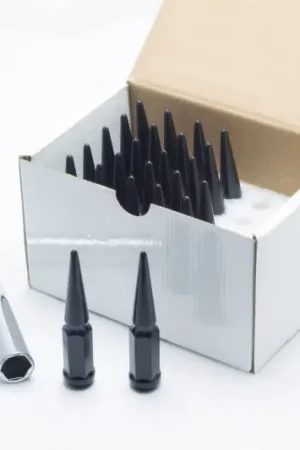 Best Price Wheel Mate Spiked Lug Nuts Set of 24 - Black 14x1.50