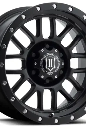 ICON Alpha 17x8.5 6x5.5 0mm Offset 4.75in BS 106.1mm Bore Satin Black Wheel Fan Favorite
