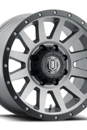 No Minimum Order ICON Compression HD 18x9 8x170 6mm Offset 5.25in BS Titanium Wheel