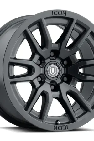Must Have ICON Vector 6 17x8.5 6x5.5 25mm Offset 5.75in BS 95.1mm Bore Satin Black Wheel