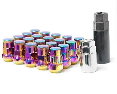 Wheel Mate Muteki SR35 Close End Lug Nuts w/ Lock Set - Neon 12x1.25 35mm Price Cut