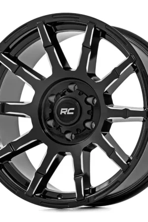 Rough Country 83 Series Wheel | One-Piece | Gloss Black | 20x9 | 8x180 | -12mm Exclusive