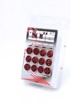 Exclusive Wheel Mate Monster Lug Nut Caps - Red 14x1.50