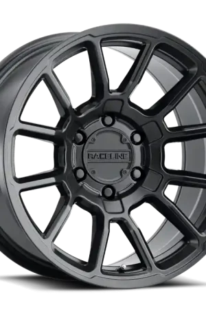 Raceline 950B Gauge 20x9in / 8x165.1 BP / 0mm Offset / 125.2mm Bore - Satin Black Wheel Super Sale