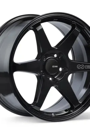 Enkei T6R 18x9.5 38mm Offset 5x114.3 Bolt Pattern 72.6 Bore Gloss Black Wheel Bargain